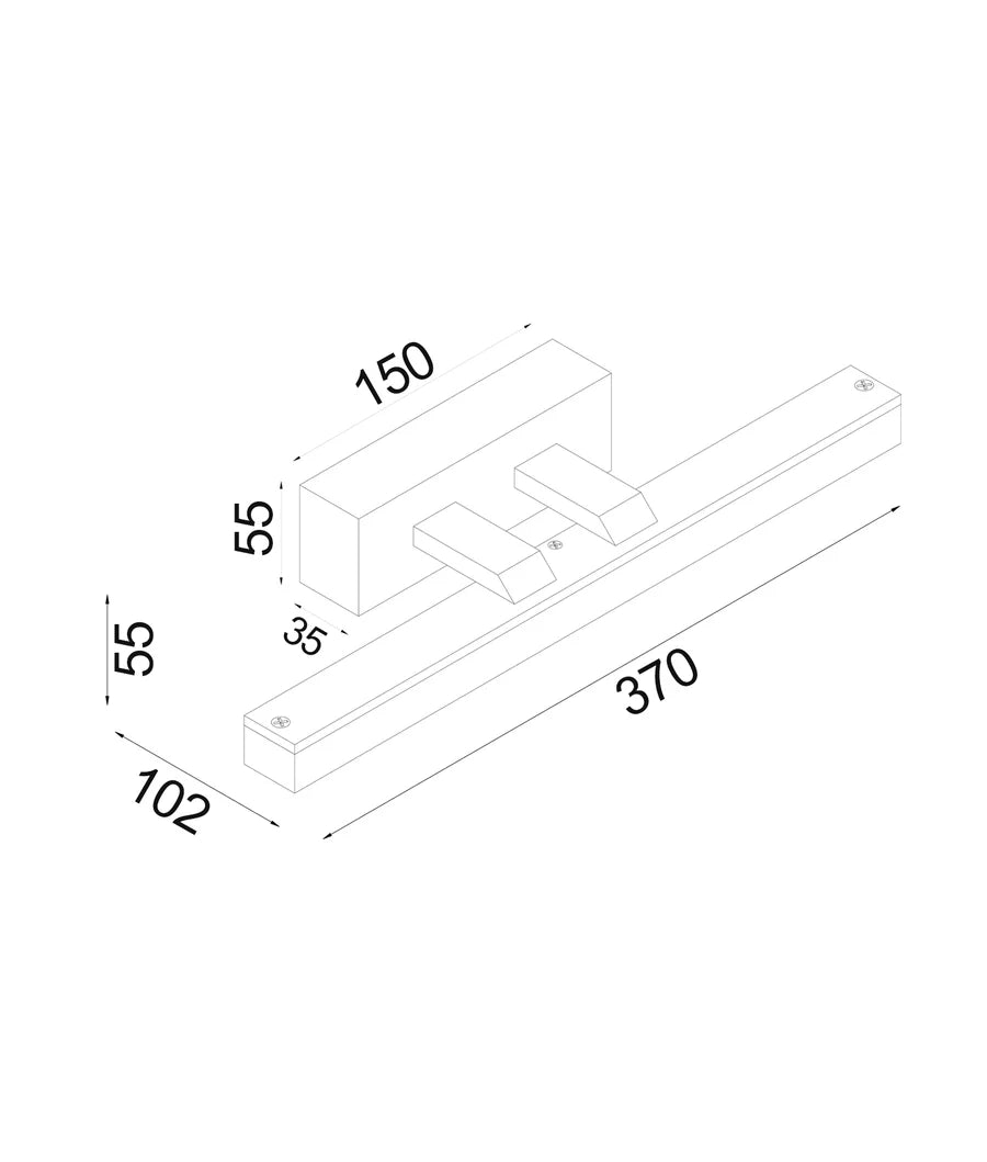 VANITAS Interior LED Tri-CCT Vanity / Picture Wall Lights IP44 (L370mm)