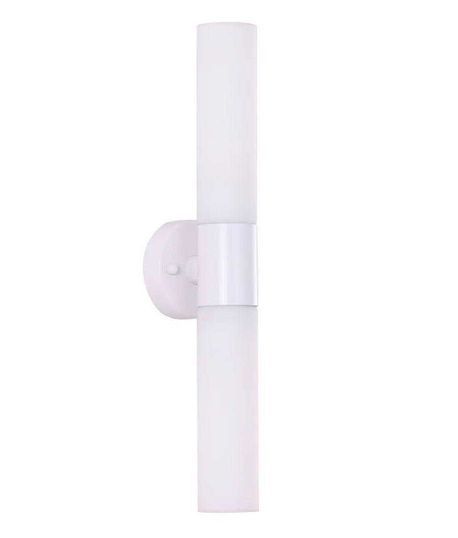 VARA Interior Tubular Up/Down Opal Glass Wall Lights