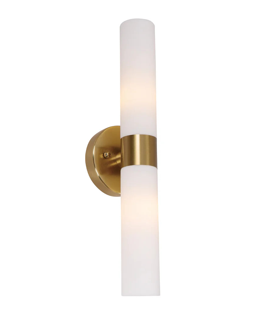 VARA Interior Tubular Up/Down Opal Glass Wall Lights