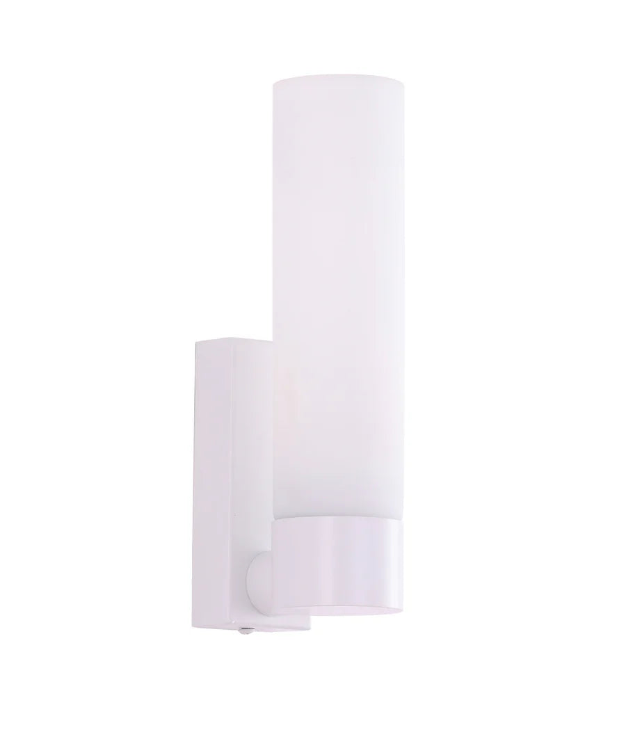 VARA Interior Tubular Up Opal Glass Wall Lights