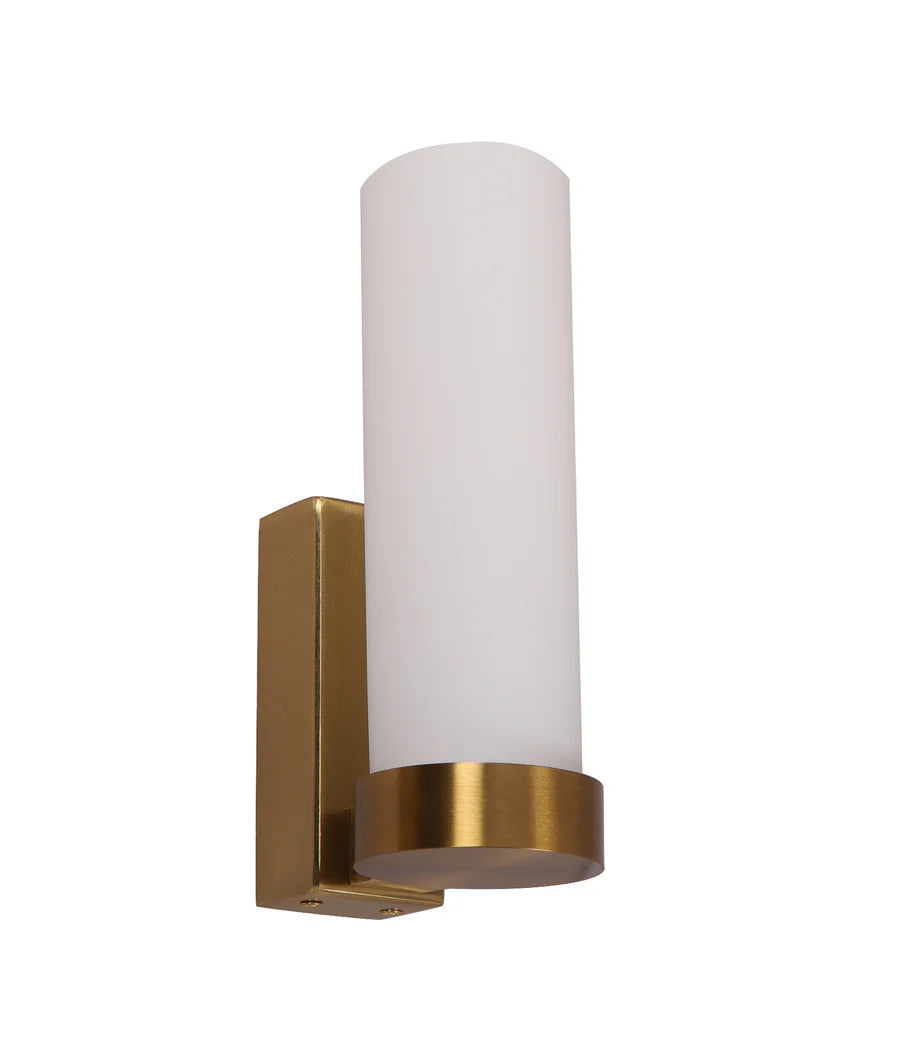 VARA Interior Tubular Up Opal Glass Wall Lights