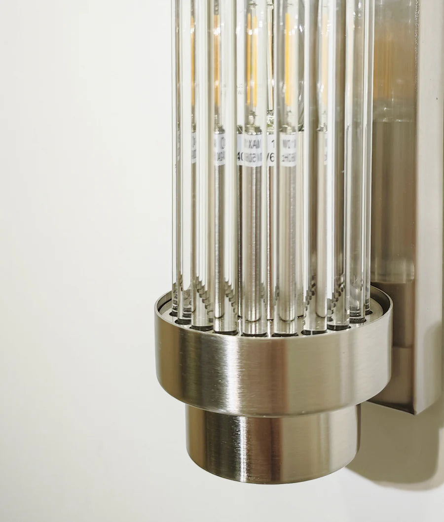 VARILLAS Interior Up/Down Clear Glass Rod Wall Lights