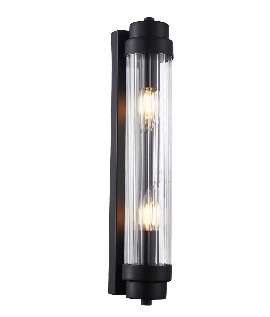 VARILLAS Interior Up/Down Clear Glass Rod Wall Lights