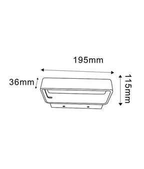 VENICE City Series LED Interior Matte White Rectangular Up/Down Wall Light