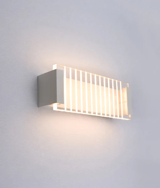 VIENNA City Series LED Interior Rectangular with Clear / Frost Ribbed Diffuser Wall Light