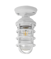 VILLAKU Exterior Cylinder Aluminium & Glass with Cage Ceiling / Wall Lights IP44