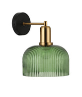 VINTAJ Interior Dome Glass with Antique Brass Highlight Wall Lights