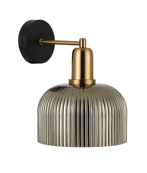 VINTAJ Interior Dome Glass with Antique Brass Highlight Wall Lights