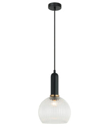 VINTAJ: Interior Wine Glass Shape Ribbed Glass Pendant Lights