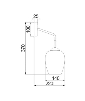 VINUM Interior Wine Glass Shape with Colour Fading Effect Wall Lights