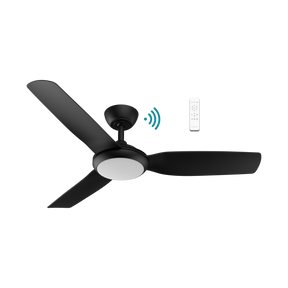 Viper DC 1220mm 3 Blade All ABS WIFI & Remote Control Ceiling Fan with Variable Dim 18w CCT LED Light Matt Black
