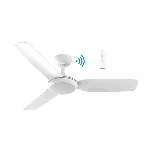 Viper DC 1320mm 3 Blade All ABS WIFI & Remote Control Ceiling Fan with Variable Dim 18w CCT LED Light Matt White