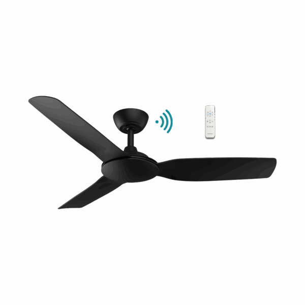 Viper DC 1320mm 3 Blade All ABS WIFI & Remote Control Ceiling Fan Only Matt Black