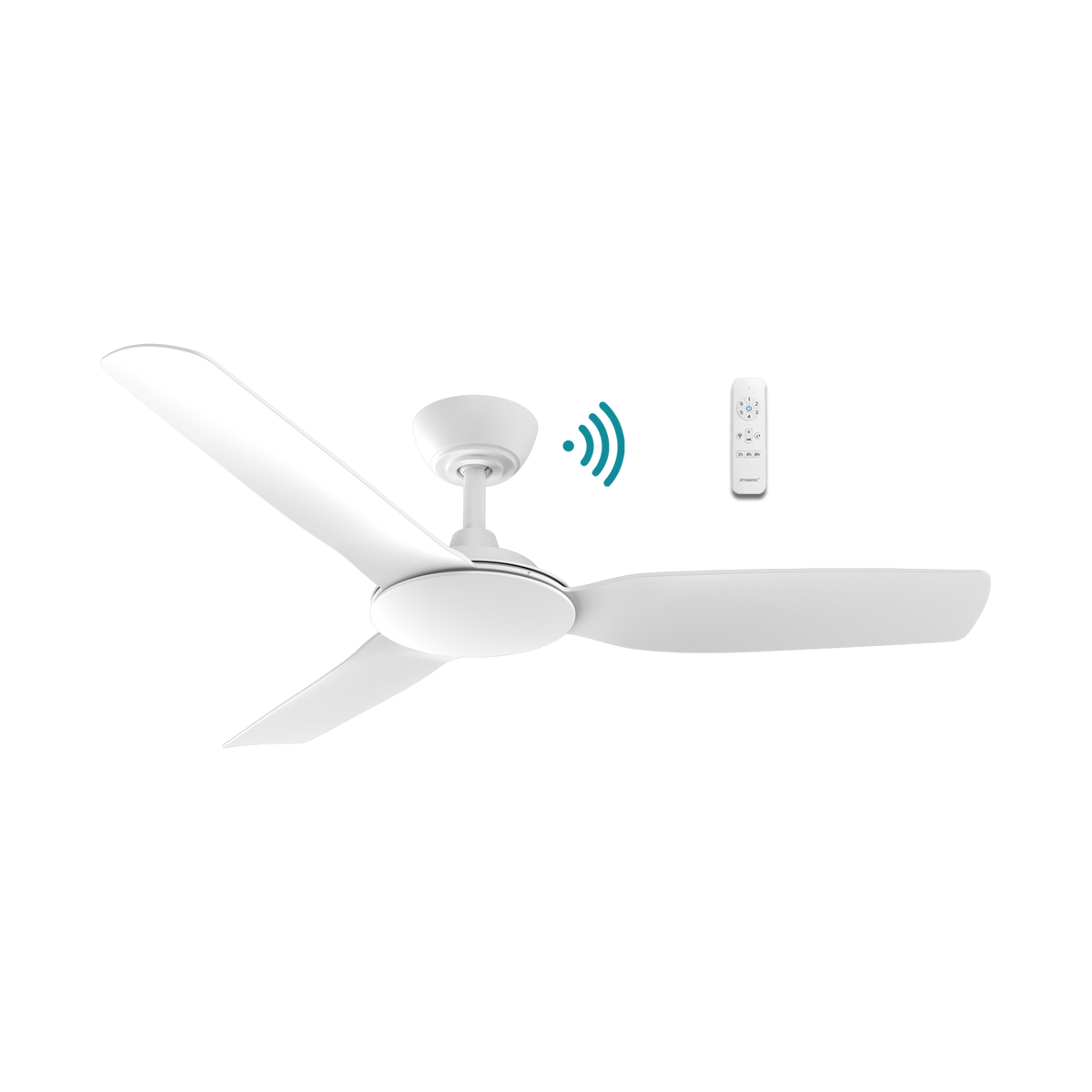 Viper DC 1320mm 3 Blade All ABS WIFI & Remote Control Ceiling Fan Only Matt White