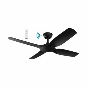 Viper DC 1320mm 4 Blade All ABS WIFI & Remote Control Ceiling Fan Only Matt Black