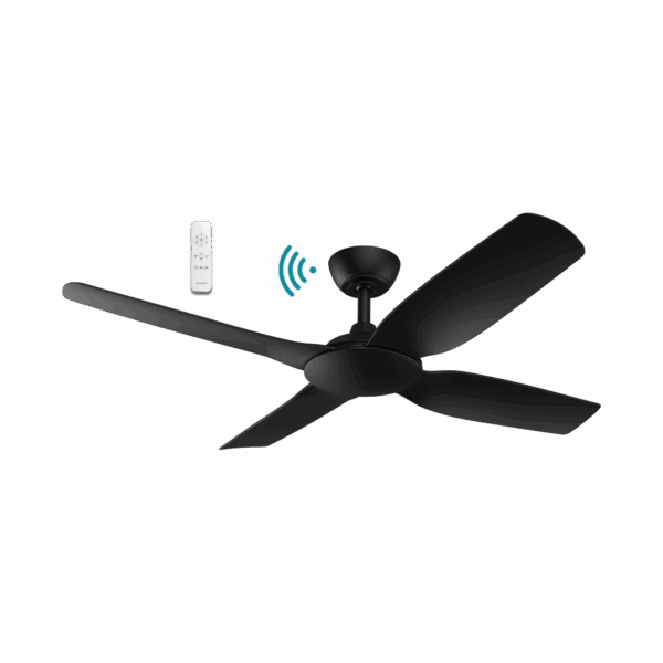 Viper DC 1320mm 4 Blade All ABS WIFI & Remote Control Ceiling Fan Only Matt Black