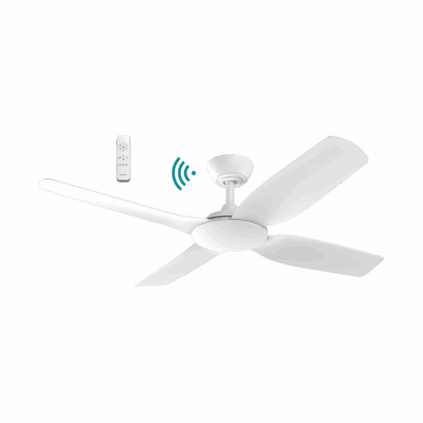 Viper DC 1320mm 4 Blade All ABS WIFI & Remote Control Ceiling Fan Only Matt White