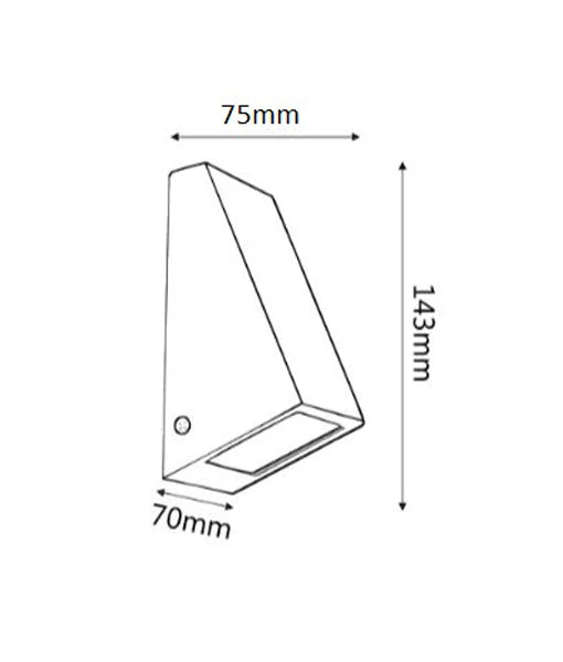 WEDGE Exterior Wall Wedge Surface Mounted Lights IP44