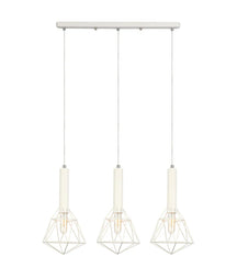 BLACKBAND & WHITEBAND Pendant Light 3x Bird Cage With Bar Base