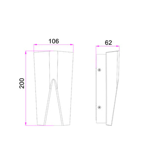 WIGTRI Exterior LED Tri-CCT Surface Mounted Featured Up/Down Wall Lights IP65