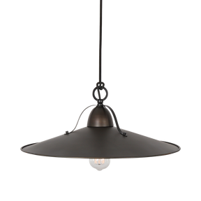 Benson L WI 1 Light Large 48cm E27 Pendant Weathered Iron