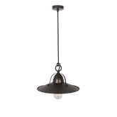 Benson S WI 1 Light Small 30cm E27 Pendant Weathered Iron