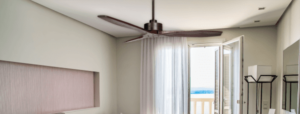 Wynd DC Ceiling Fan with Remote & Handcrafted Walnut Timber Blades – 54″