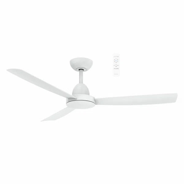 Zorro DC 1220mm ABS 3 Fast Fix Blade Remote Control Ceiling Fan Only Matt White