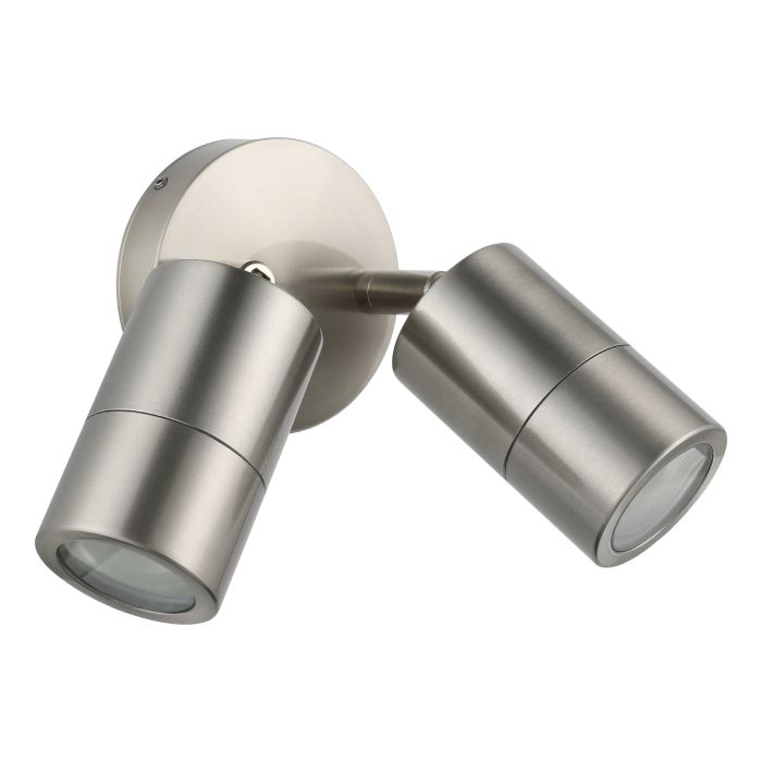 FREMANTLE EXT W/L 2X5W LED TRI-COL 316 S/S ADJ