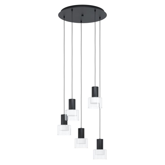 MOLINEROS H/L 5X5W GU10 LED TRI-COL BLK