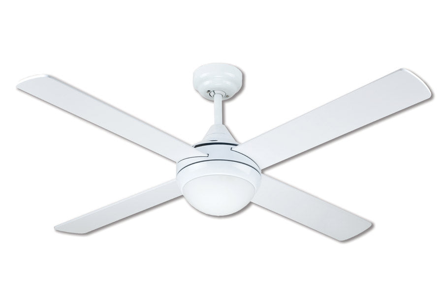 Azure Moulded White 122cm (48”) Ceiling Fan with 2xE27 Light