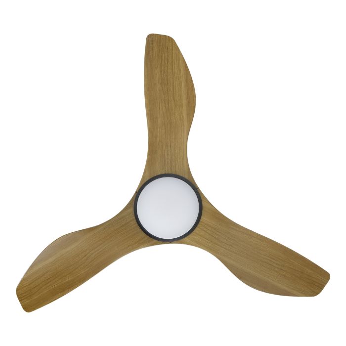 SURF 40 DC FAN LED TRI-COL BURM TEAK/BLK