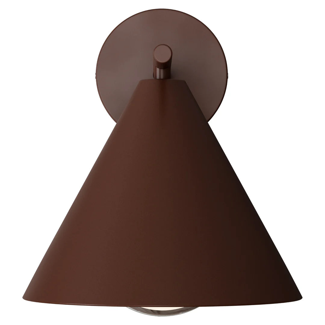 Becard E27 Cone Exterior Modern Coach Wall Light Rust IP65