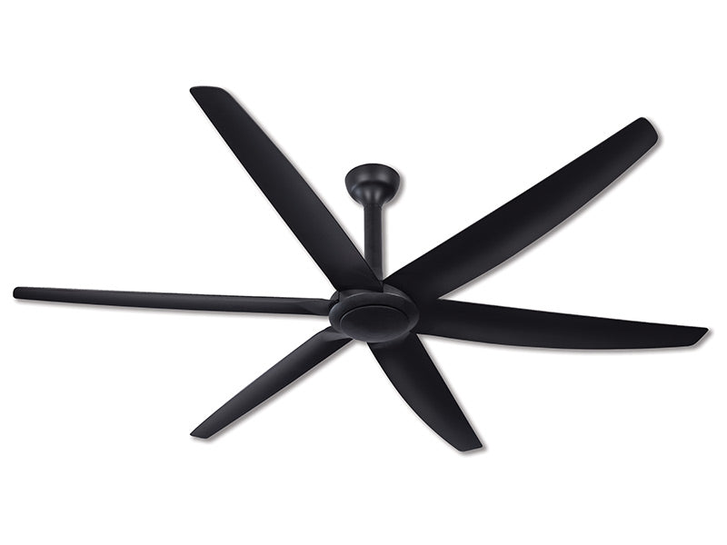 The Big Fan V2 Matt Black 220cm (86″) with Black Blades