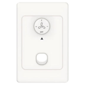 Breeze AC Ceiling Fan with Wall Control – White with Beechwood Blades 52″