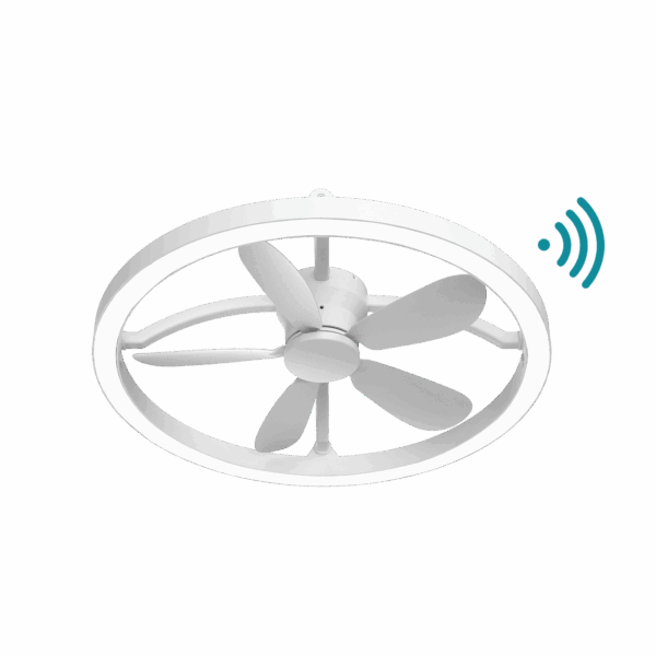 Catalina DC 500mm CTC WIFI & Remote Control Ceiling Fan with Variable Dim 20W CCT LED Light Matt White