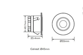 3w Led Step Light Wh Tc White Round Led
