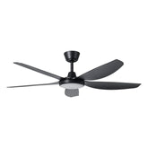 MIAMI 52 DC FAN 20W LED TRI-COL BLK