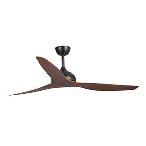 Eco Style DC Ceiling Fan with Remote Control – Black / Koa 60″