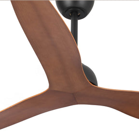 Eco Style DC Ceiling Fan with Remote Control – Black / Koa 52″
