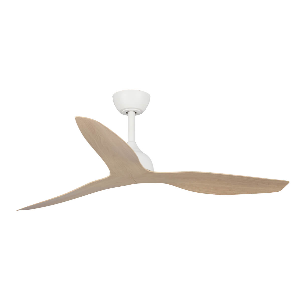 Eco Style DC Ceiling Fan with Remote Control – White / Beechwood 52″