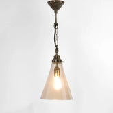 Gadsden Ceiling Pendant Small Silver with Clear Glass