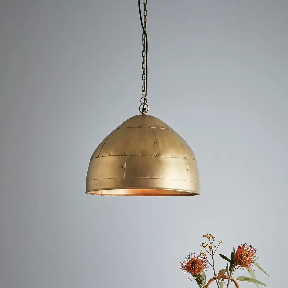 P51 Ceiling Pendant Small Antique Brass