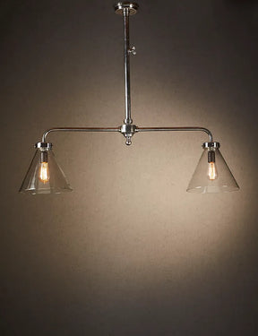Gadsden Two Arm Ceiling Pendant Antique Silver