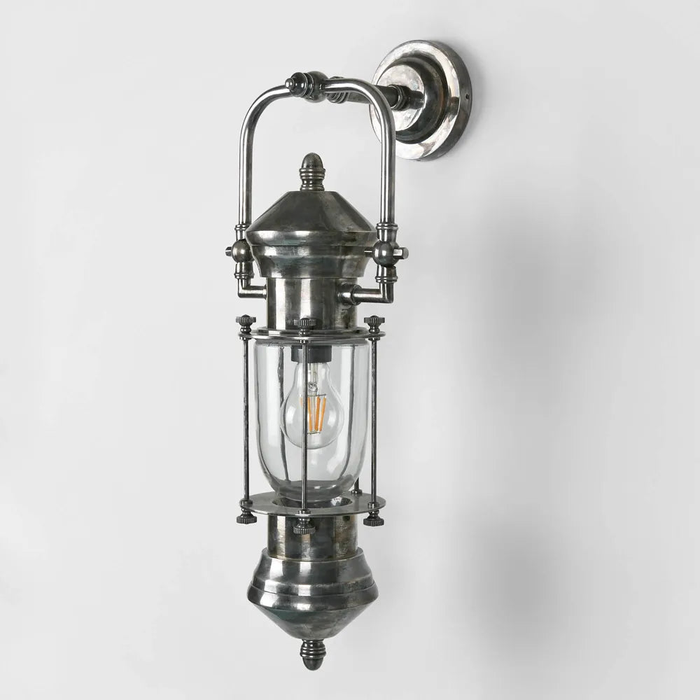 Lisbon Outdoor Wall Light Antique Silver