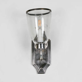 Westbrook Wall Light with Glass Shade Antique Silver