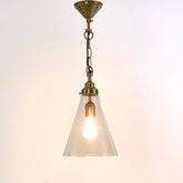 Gadsden Ceiling Pendant Small Brass with Clear Glass