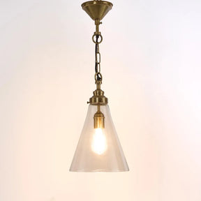 Gadsden Ceiling Pendant Small Brass with Clear Glass
