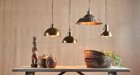 Palladium Hanging Lamp Antique Brass