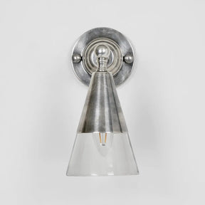 Otto Wall Light With Glass Shade Antique Silver